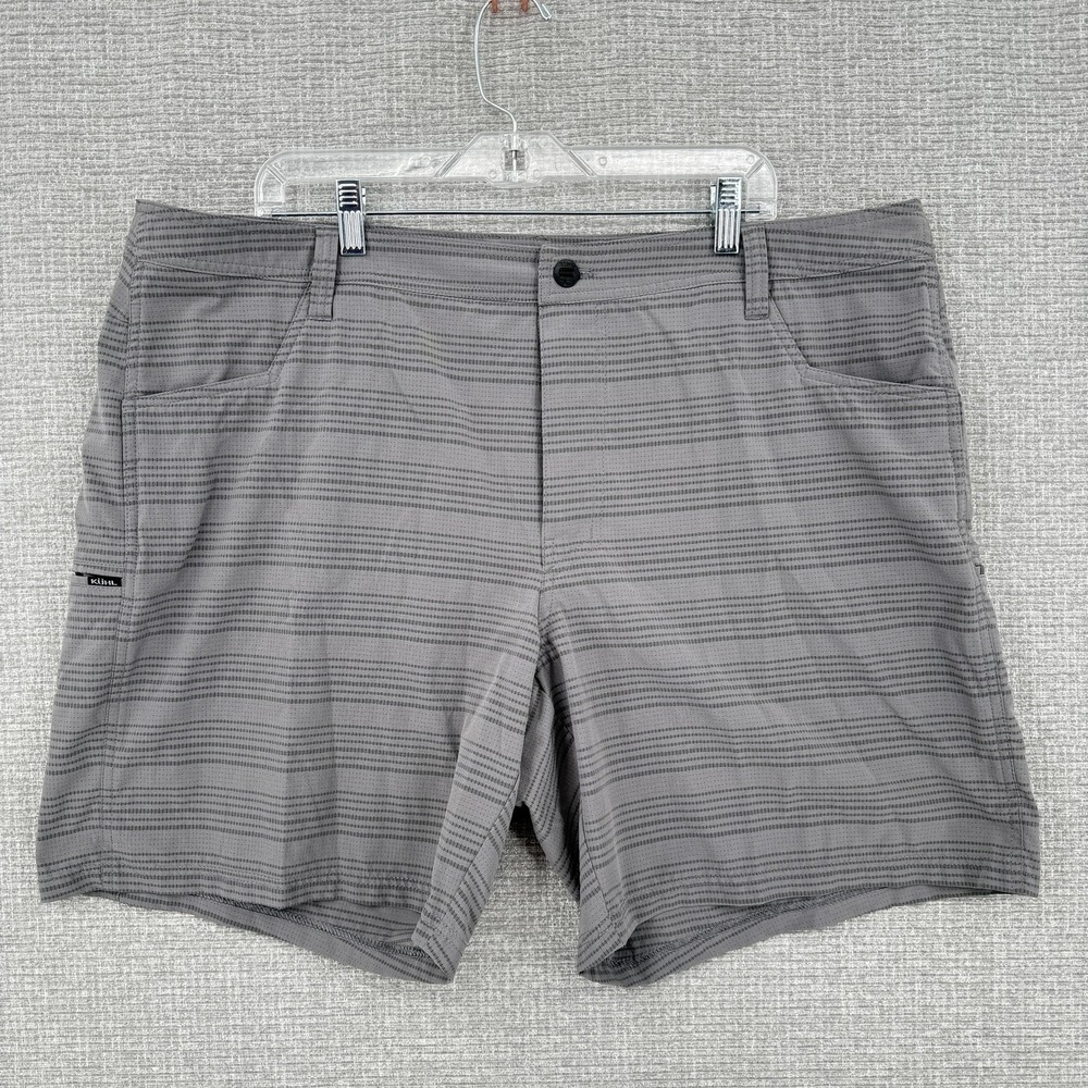 KÜHL Shorts Mens 42 Gray Athletic Hiking Mesh Pockets Breathable Summer Gorpcore